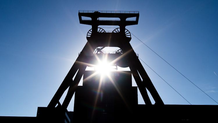 Förderturm Zeche Zollverein im Ruhrgebiet.