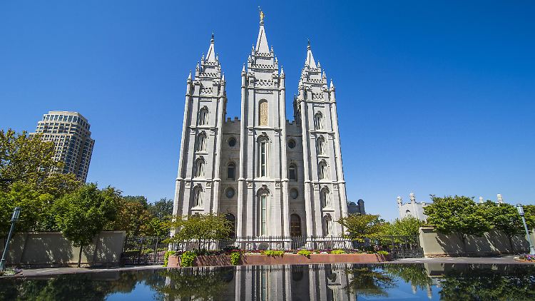 Die Zentrale der "Kirche Jesu Christi der Heiligen der Letzten Tage" in Salt Lake City.