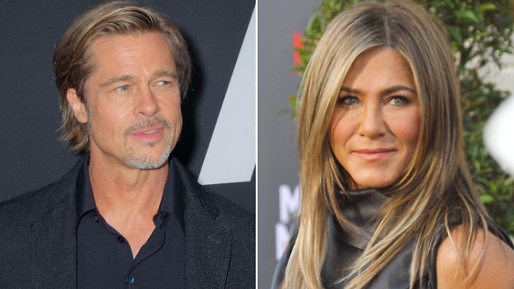 Frohes Fest - er soll bei ihrer Weihnachtsfeier gewesen sein: Brad Pitt und Jennifer Aniston.