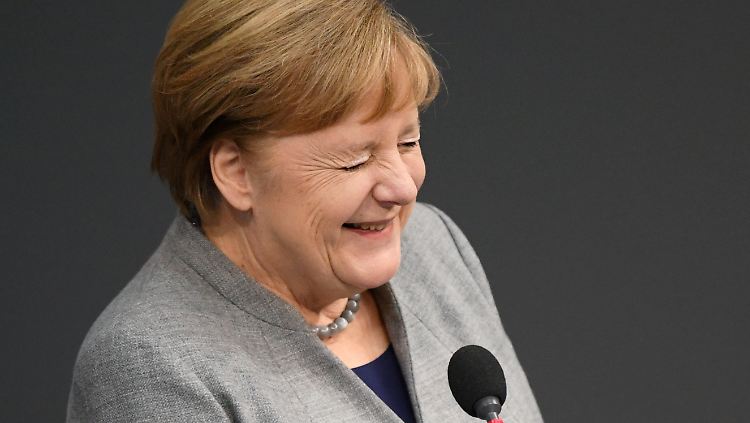War heute zum Spaßen aufgelegt: Kanzlerin Angela Merkel.