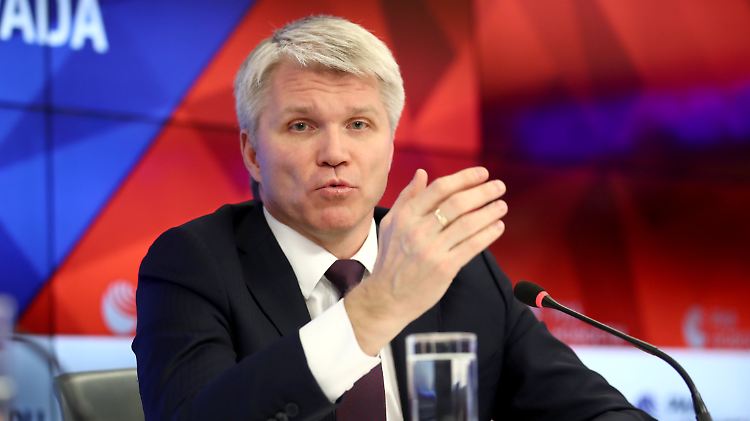 Russlands Sportminister Pawel Kolobkow musste am 9. Dezember die russische Sperre moderieren.