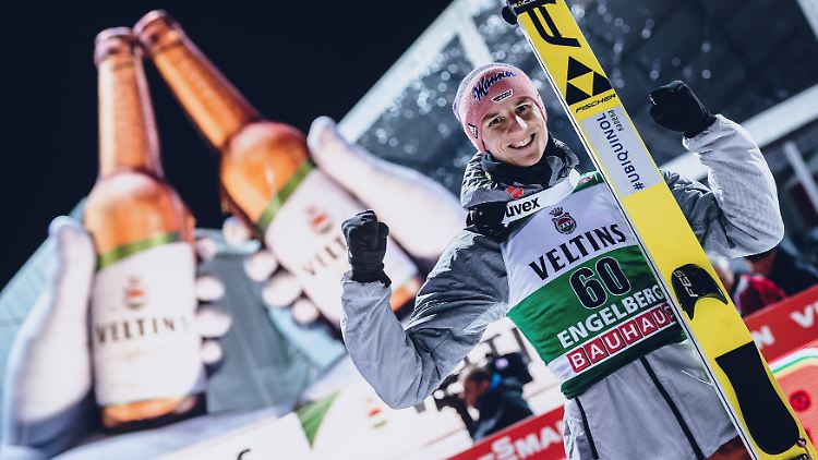 Karl Geiger ist selbstgewusst genug, das Podium ins Auge zu fassen.