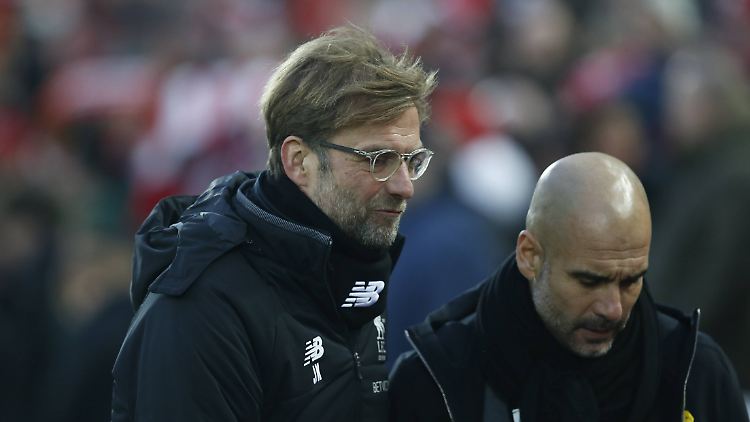 Jürgen Klopp (links) ist mit seinem FC Liverpool zu stark dieses Jahr - das meint zumindest Pep Guardiola.