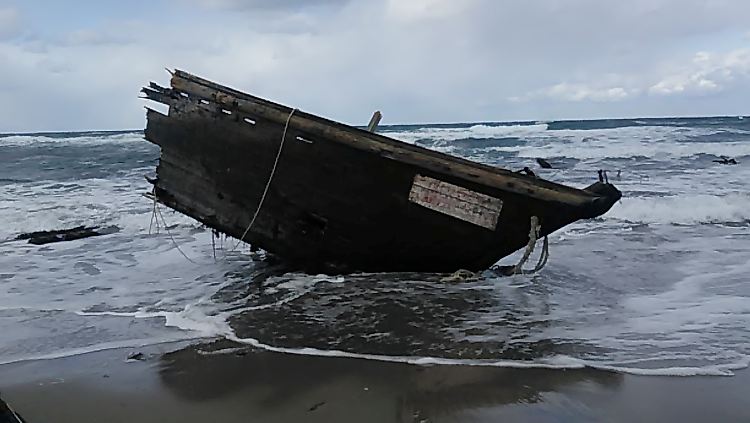 Die Reste des Geisterschiffes.