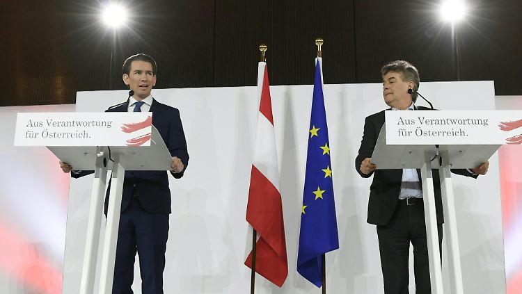 Sebastian Kurz (links) und Werner Kogler führen die neue ÖVP-Grünen-Koalition an.