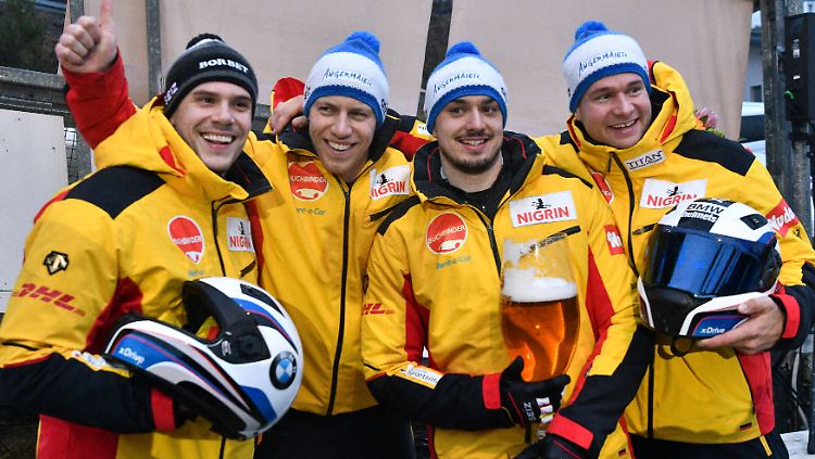 Europameister: Johannes Lochner, Florian Bauer, Christopher Weber und Christian Rasp.