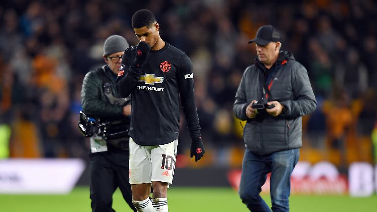 Torlos in Wolverhampton: Uniteds Marcus Rashford.