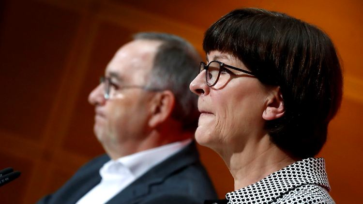 Die anderen sind noch im Neujahrsschlummer, Norbert Walter-Borjans und Saskia Esken schon im Gespräch. Ob es was nützt?