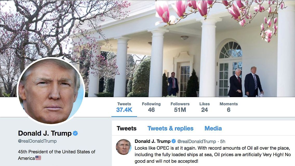 Trump verkündet selbst weitreichende politische Entscheidungen am liebsten auf Twitter.
