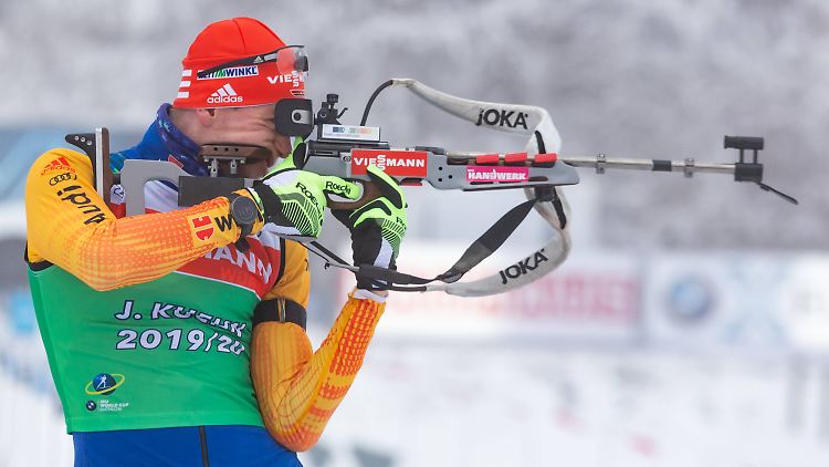 Biathlet Sebastian Kühn sprintet trotz einer Strafrunde zu seinem besten Saisonergebnis.