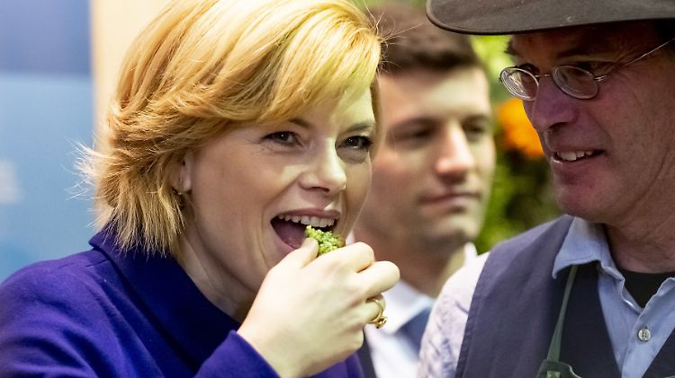 "Nicht mehr jeden Tag Fleisch, dafür aber besseres", sagt Klöckner, hier bei der Grünen Woche im vergangenen Jahr.