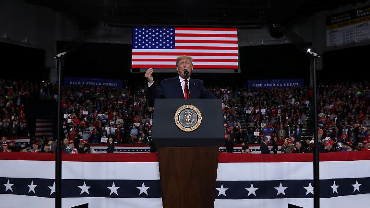Signalisiert Sympathie und Unterstützung für Regimegegner im Iran: Donald Trump, hier bei einem Auftritt in Ohio.