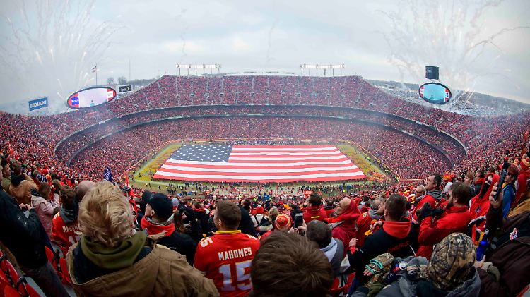 Heimspiel für die Chiefs: Blick ins Arrowhead Stadium kurz vor Spielbeginn.