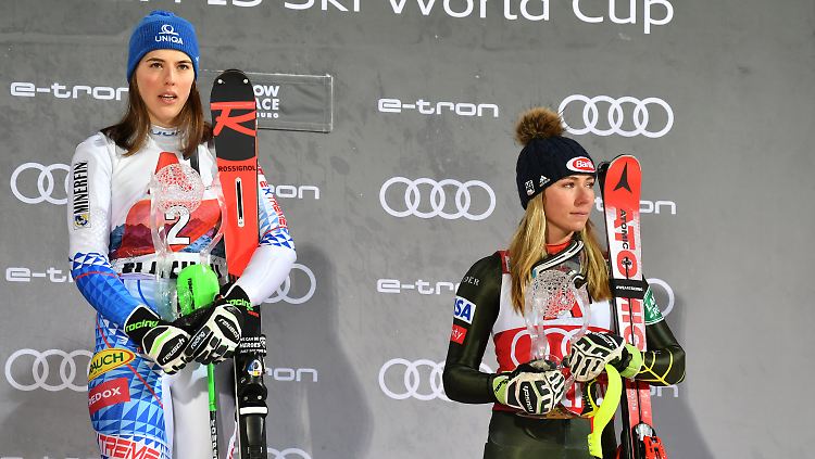 Petra Vlhova und Mikaela Shiffrin haben Respekt voreinander. Für mehr reicht es aber offenbar nicht.