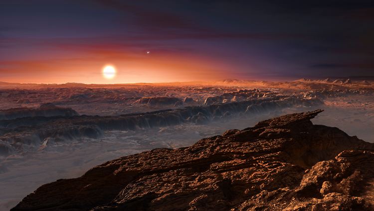So stellt sich die Europäische Organisation für astronomische Forschung die Oberfläche von Proxima b vor. Ob es stimmt, weiß niemand.