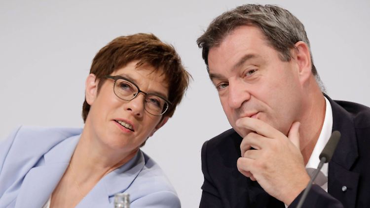 Annegret Kramp-Karrenbauer und Markus Söder