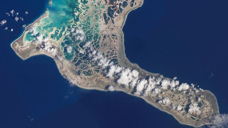 Der Meeresspiegel steigt: Der pazifische Inselstaat Kiribati ist kleiner als die Insel Rügen.