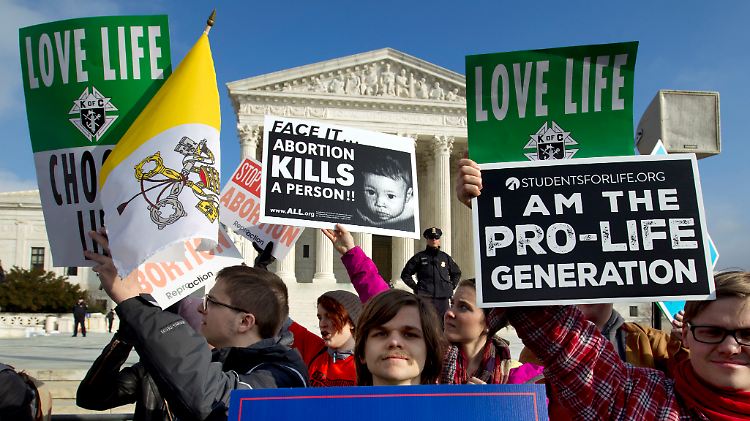 In jedem Jahr - hier 2019 - demonstrieren Abtreibungsgegner in Washington.