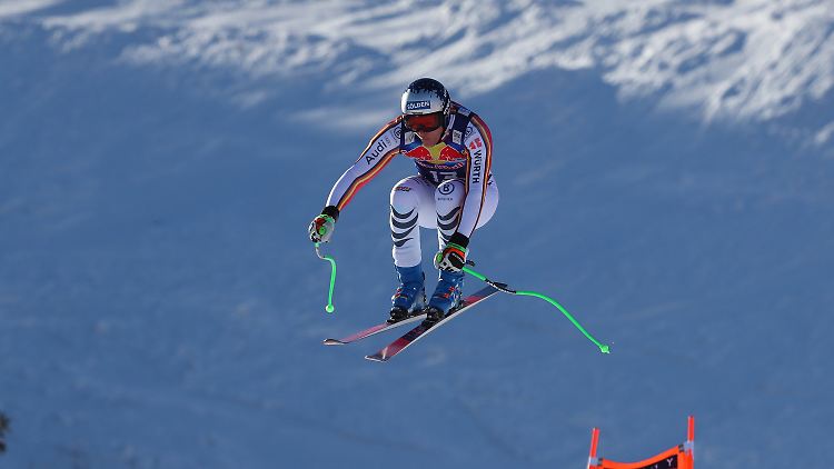 Nur Fliegen ist schöner: Thomas Dreßen in Kitzbühel.