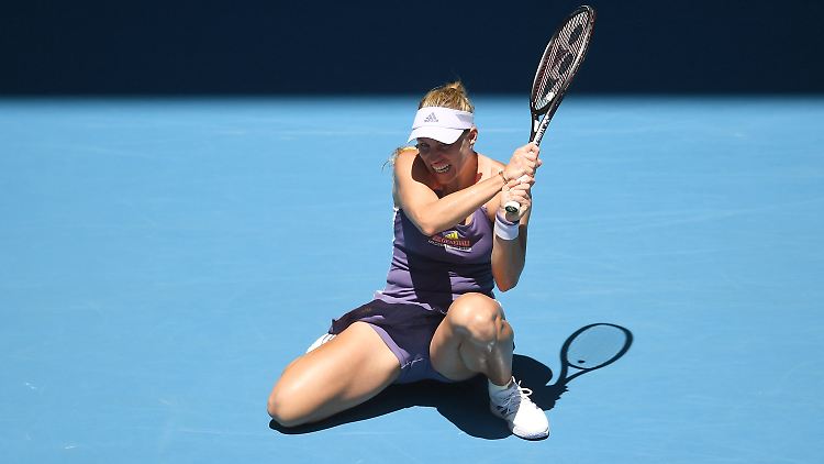 Beim ersten Grand-Slam-Turnier der Saison ist Kerber bislang siegreich. 