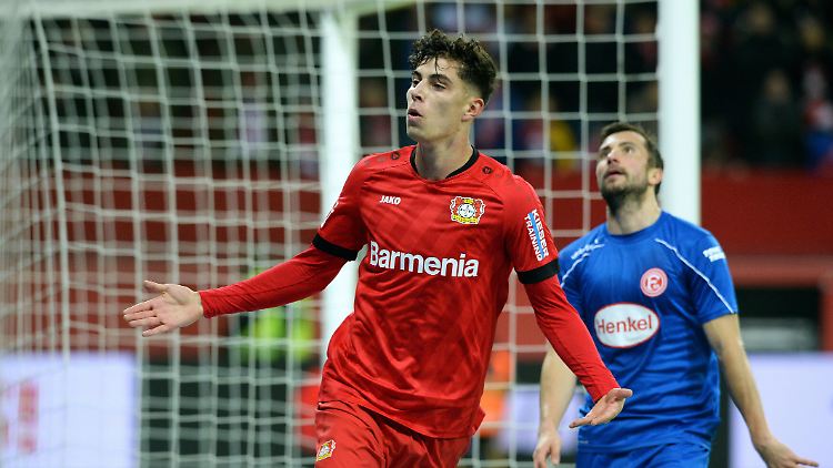 Kai Havertz hatte Bayer Leverkusen in der ersten Halbzeit in Führung gebracht.