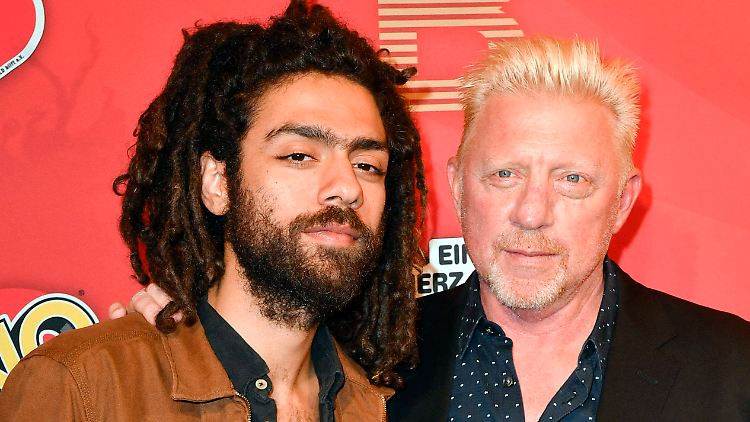 Boris Becker mit seinem ältesten Sohn Noah.