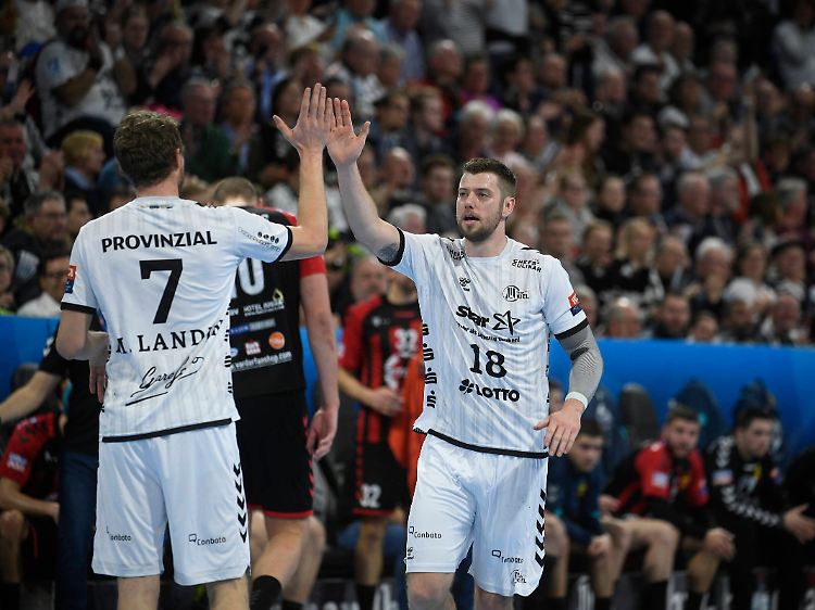 Magnus Landin und Niklas Ekberg waren die erfolgreichsten Werfer des THW Kiel.