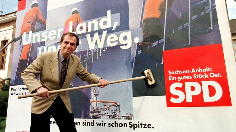 Höppner im Wahlkampf 1998
