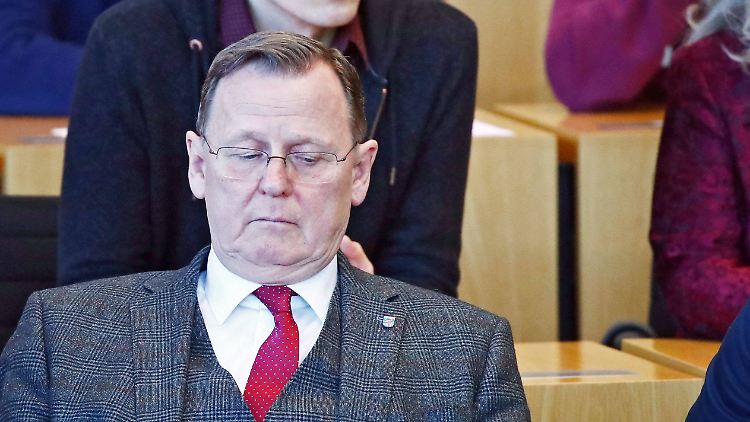 Ramelow während Kemmerichs Wahl zum Ministerpräsidenten.