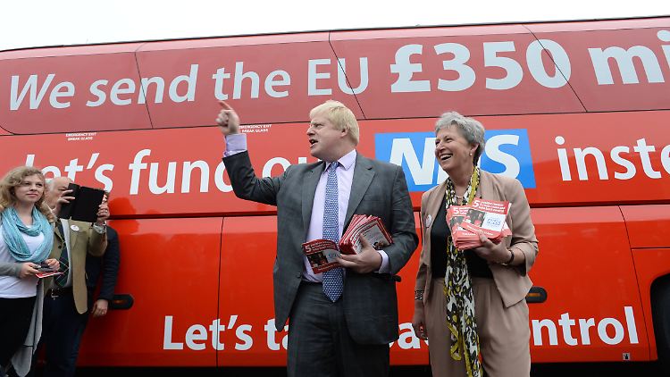 2016 machten Johnson und die Brexiteers mit den Zahlungen an die EU Stimmung für den Austritt.