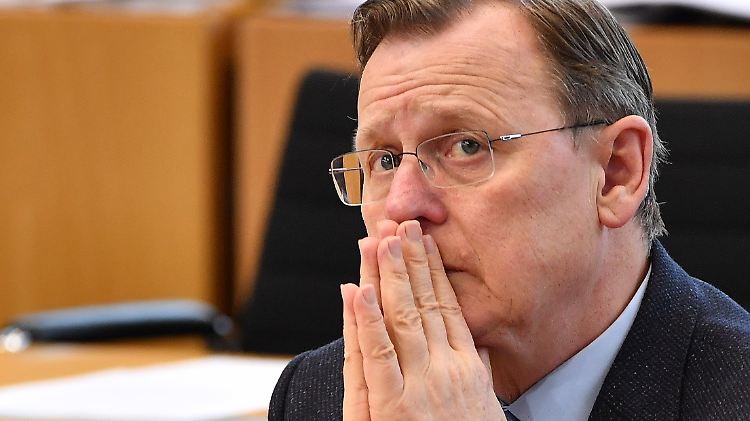 Ramelow hatte das Abstimmungsergebnis bei der Wahl Kemmerichs sichtlich mitgenommen.