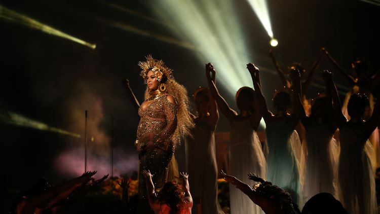 Sängerin Beyonce zu Beginn ihrer Schwangerschaft.