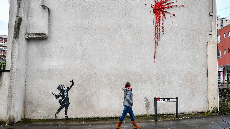 Banksy beglückt Bristol mit neuem Streetart-Werk.