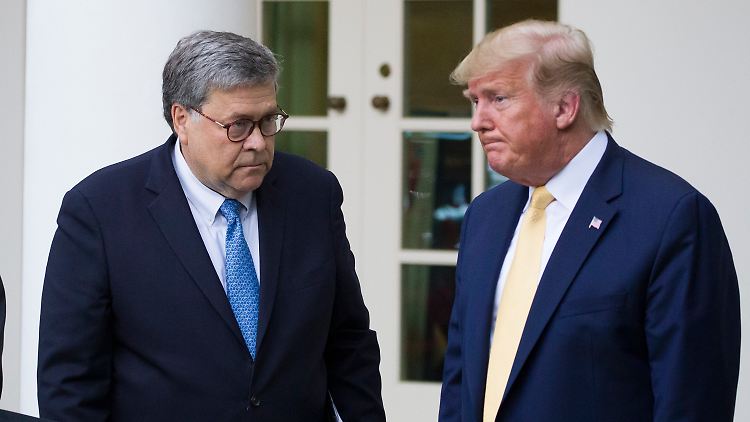 Justizminister Barr (l.) kritisiert Präsident Trump.