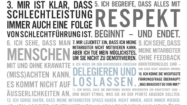Ohne Wertschätzung und Respekt ist gute Führung nicht möglich.