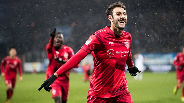 So lacht der Siegtorschütze; Hamadi Al Ghaddioui, VfB Stuttgart.