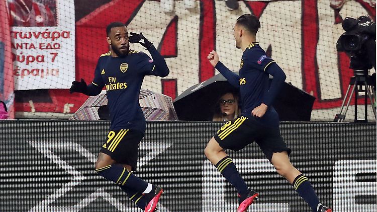 Alexandre Lacazette erzielte das einzige Tor des Abends in Piräus.