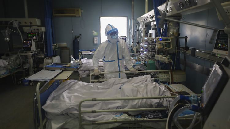 Krankenhaus Jinyintan in Wuhan: Dort werden kritische Covid-19-Patienten behandelt.
