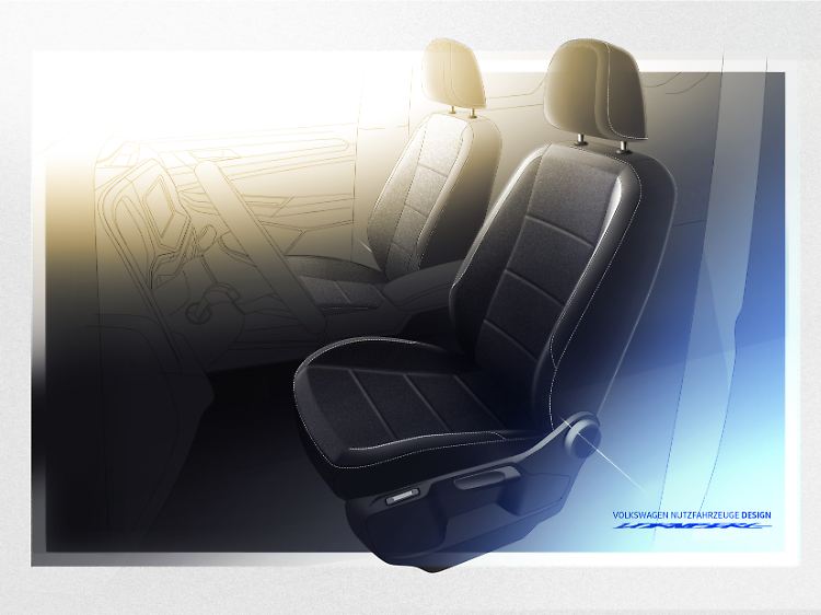 Auch die Sitze des neuen Caddy muss man sich vorerst per Designstudie vorstellen.