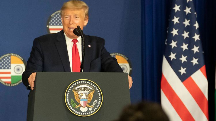 Äußerte sich in Neu Delhi zum Fall Weinstein: US-Präsident Donald Trump.