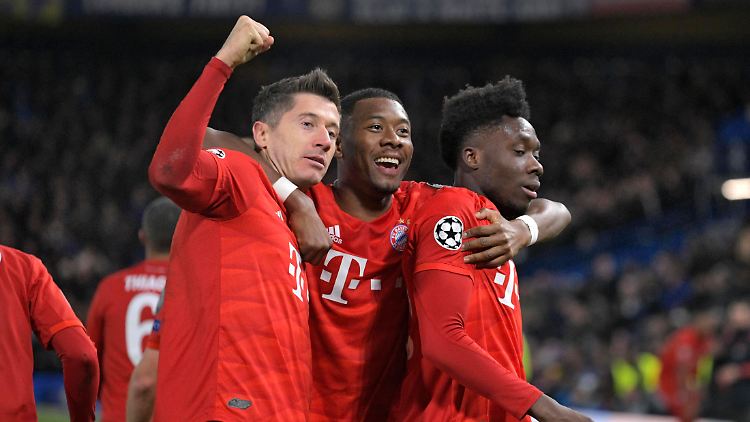 Machten den Londoner Klub am Dienstag mit 3:0 platt: die Spieler des FC Bayern München.