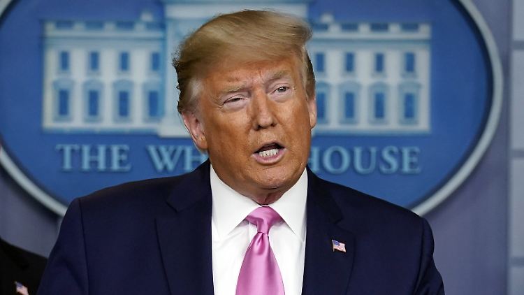 Trump bei einer Pressekonferenz am Donnerstag.