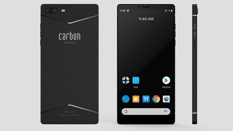 Das deutsche Karbon-Smartphone Carbon1MKII ist extrem dünn und sehr leicht.