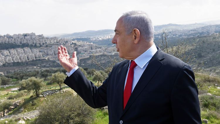 Israels Premier Netanjahu besichtigt die Siedlung Har Homa im Osten Jerusalems.  