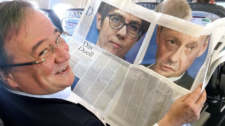 Weiter so oder neuer Kurs? Die größten Landesverbände der CDU wollen Laschet (l.) oder Merz als Nachfolger von Kramp-Karrenbauer.