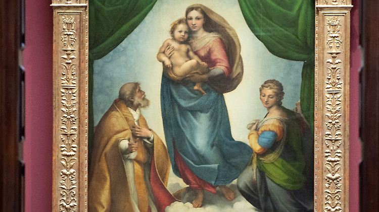 Die berühmte "Sixtinische Madonna" von Raffael entstand um 1513 - das Gemälde ordnete die KI dem Maler mit einer Wahrscheinlichkeit von 93 Prozent zu.