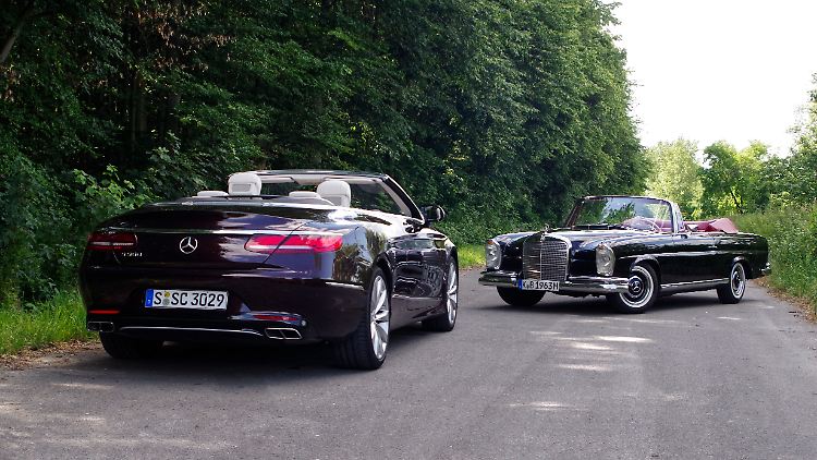 Das 220 SE Cabrio steht wie ein Neuwagen da und scheint das S 560 Cabrio überstrahlen zu wollen.