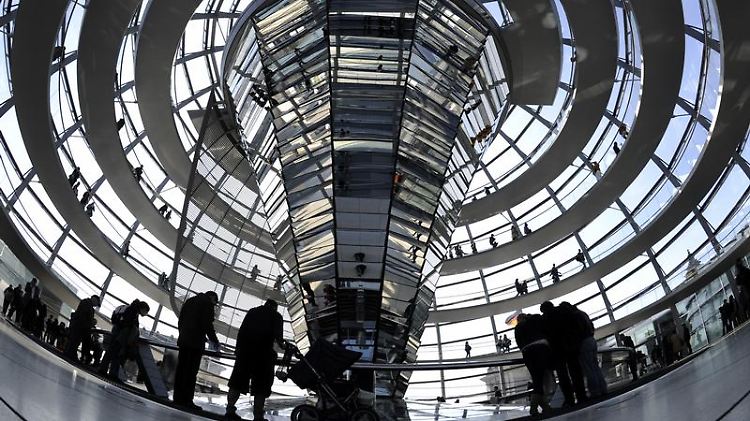 Beliebter Sightseeing-Punkt: der Berliner Reichstag mit seiner gläsernen Kuppel.