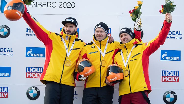 Platz eins, zwei und drei - alle für die deutschen Athleten.