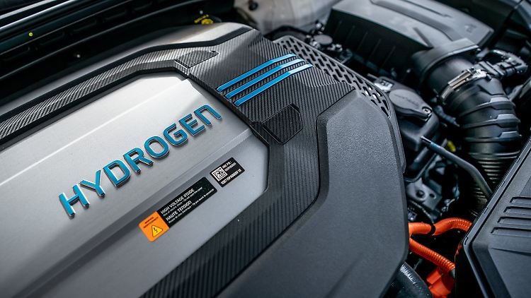 Hydrogen-Brennstoffzelle in einem Hyundai Nexo.